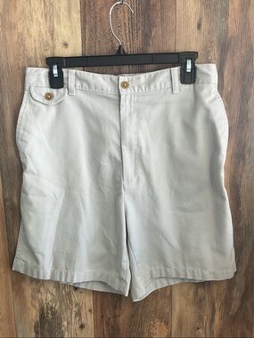 Towncraft Men's Flat-Front Khaki Shorts 34           BB019